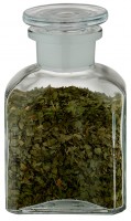 Gewürzglas Idee: Vierkant-Apothekerflasche 150 ml Weithals Klarglas inkl. Glasstopfen Gewürzglas Idee: Vierkant-Apothekerflasche 150 ml Weithals Klarglas inkl. Glasstopfen