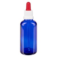 Pipettenflasche blau 50ml, Pipette weiss/rot OV Pipettenflasche blau 50ml, Pipette weiss/rot OV
