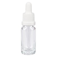 Pipettenflasche klar 10ml, Pipette weiss OV Pipettenflasche klar 10ml, Pipette weiss OV