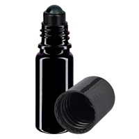 Deodorantflaskor 10ml violett glas, Stängning svart Deodorantflaskor 10ml violett glas, Stängning svart