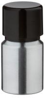 10ml Aluminium-Flasche geschliffen inkl. Schraubkappe schwarz mit Konusdichtung 10ml Aluminium-Flasche geschliffen inkl. Schraubkappe schwarz mit Konusdichtung