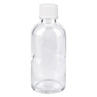 Apothekenflasche klar 50ml Tropfverschluss weiss 0.8mm Standard Apothekenflasche klar 50ml Tropfverschluss weiss 0.8mm Standard