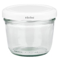 230ml Sturzglas mit BioSeal Deckel weiss UN.. 230ml Sturzglas mit BioSeal Deckel weiss UN..