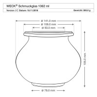 Förhandsgranskning: 1062ml Schmuckglas WECK RR100 mit Korken natur Förhandsgranskning: 1062ml Schmuckglas WECK RR100 mit Korken natur