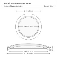 Förhandsgranskning: WECK 370ml Sturzglas (1/4 Liter) mit Frischhalte Deckel Förhandsgranskning: WECK 370ml Sturzglas (1/4 Liter) mit Frischhalte Deckel