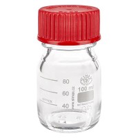 100 ml Laboratorieflaskor + röd skruvlock 100 ml Laboratorieflaskor + röd skruvlock
