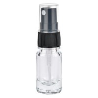 Apothekenflasche klar 5ml Sprayaufsatz schwarz Standard Apothekenflasche klar 5ml Sprayaufsatz schwarz Standard
