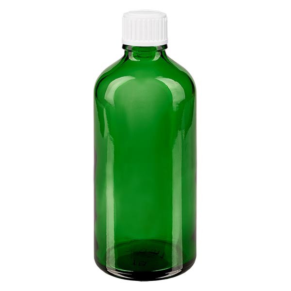 Apothekenfl. grün 100ml Tropfv. weiss 0.8mm St