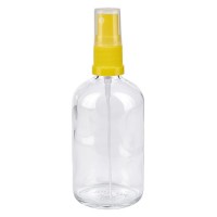 Klarglasflasche 100ml mit Pumpzerstäuber gelb Klarglasflasche 100ml mit Pumpzerstäuber gelb