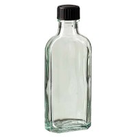 Medicinflaskor i klart glas apoteksflaskor 100ml med stängning Medicinflaskor i klart glas apoteksflaskor 100ml med stängning
