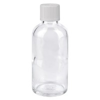 Apothekenflasche klar 50ml Tropfverschluss weiss KiSi Standard Apothekenflasche klar 50ml Tropfverschluss weiss KiSi Standard