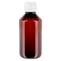 PET Flasche 250ml mit weissem Verschluss OV PET Flasche 250ml mit weissem Verschluss OV