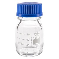 100 ml Laboratorieflaskor + blått skruvlock  100 ml Laboratorieflaskor + blått skruvlock