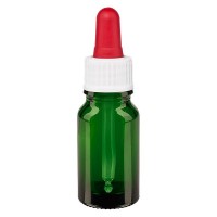 Pipettenflasche grün 10ml, Pipette weiss/rot St Pipettenflasche grün 10ml, Pipette weiss/rot St