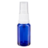 Blauglasflasche 10ml mit Pumpzerstäuber weiss Blauglasflasche 10ml mit Pumpzerstäuber weiss