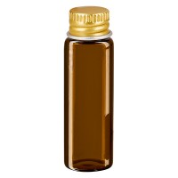 5ml Mini Glasflasche braun Met.-V. gold UNiTWIST 5ml Mini Glasflasche braun Met.-V. gold UNiTWIST