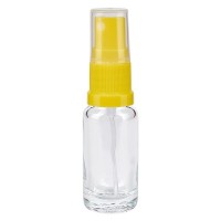 Klarglasflasche 10ml mit Pumpzerstäuber gelb Klarglasflasche 10ml mit Pumpzerstäuber gelb