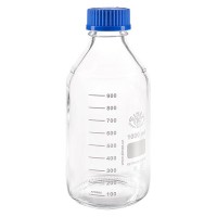 1000 ml Laboratorieflaskor + blått skruvlock  1000 ml Laboratorieflaskor + blått skruvlock