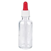 Pipettenflasche klar 30ml, Pipette weiss/rot Standard Pipettenflasche klar 30ml, Pipette weiss/rot Standard