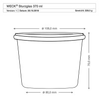 Förhandsgranskning: WECK 370ml Sturzglas (1/4 Liter) mit Frischhalte Deckel Förhandsgranskning: WECK 370ml Sturzglas (1/4 Liter) mit Frischhalte Deckel