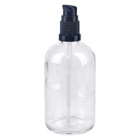 Klarglasflasche 100ml mit Pumpverschluss schwarz Klarglasflasche 100ml mit Pumpverschluss schwarz