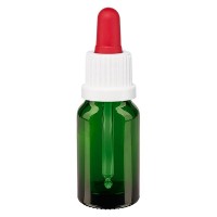 Pipettenflasche grün 10ml, Pipette weiss/rot OV Pipettenflasche grün 10ml, Pipette weiss/rot OV