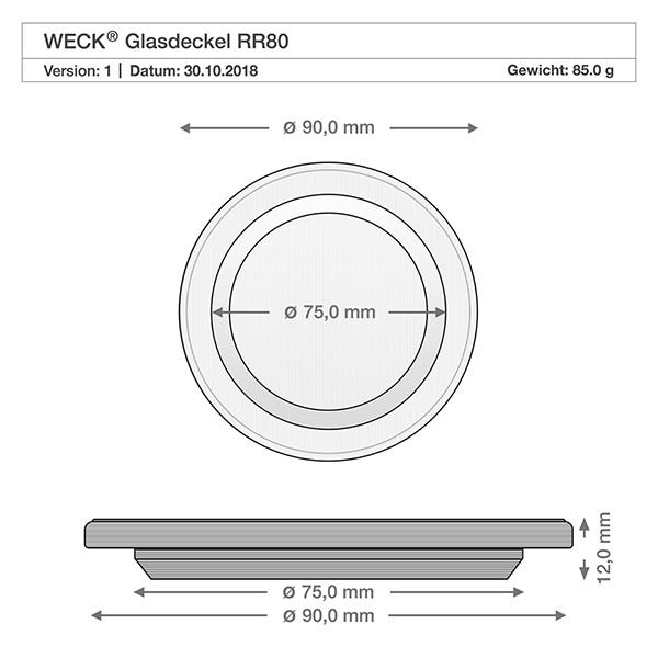 WECK-Zylinderglas 600ml