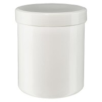 Salbenkruke 75g weiss mit Schraubdeckel weiss (PP) Salbenkruke 75g weiss mit Schraubdeckel weiss (PP)