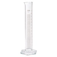 Messzylinder 250ml weiss graduiert hohe Form ISO 4788 Messzylinder 250ml weiss graduiert hohe Form ISO 4788