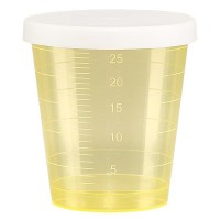 Medikamentenbecher 30ml inkl. Schnappdeckel (Medizinbecher/Schnapsbecher) Farbe: gelb Medikamentenbecher 30ml inkl. Schnappdeckel (Medizinbecher/Schnapsbecher) Farbe: gelb