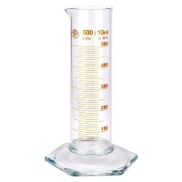 Messzylinder 500ml braun graduiert niedrige Form ISO 4788 Messzylinder 500ml braun graduiert niedrige Form ISO 4788