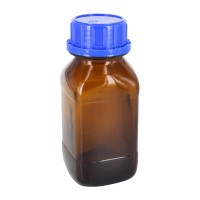 250 ml quadratische Weithalsflasche Braunglas inkl. Verschluss OV DIN45 blau mit Konusdichtung 250 ml quadratische Weithalsflasche Braunglas inkl. Verschluss OV DIN45 blau mit Konusdichtung