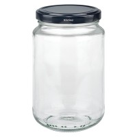 375ml Rundglas mit BioSeal Deckel schwarz UN.. 375ml Rundglas mit BioSeal Deckel schwarz UN..