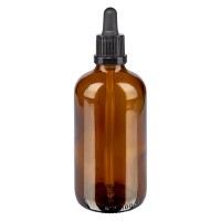 Pipettenflasche braun 100ml, Pipette schwarz OV Pipettenflasche braun 100ml, Pipette schwarz OV