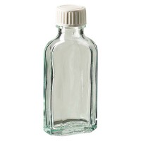 Medicinflaskor i klart glas apoteksflaskor 50ml med stängning Medicinflaskor i klart glas apoteksflaskor 50ml med stängning