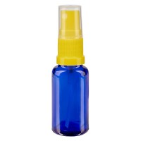 Blauglasflasche 20ml mit Pumpzerstäuber gelb Blauglasflasche 20ml mit Pumpzerstäuber gelb