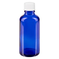 Apothekenfl. blau 50ml Schraubv. weiss St Apothekenfl. blau 50ml Schraubv. weiss St