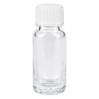 Apothekenflasche klar 10ml Tropfverschluss weiss 0.8mm Standard Apothekenflasche klar 10ml Tropfverschluss weiss 0.8mm Standard
