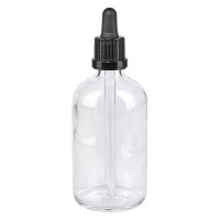 Pipettenflasche klar 100ml, Pipette schwarz OV Pipettenflasche klar 100ml, Pipette schwarz OV