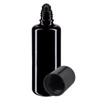 Deodorantflaskor 50ml violett glas, Stängning svart Deodorantflaskor 50ml violett glas, Stängning svart