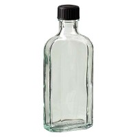 Medicinflaskor i klart glas apoteksflaskor 125ml med stängning Medicinflaskor i klart glas apoteksflaskor 125ml med stängning