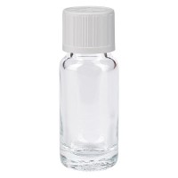Apothekenflasche klar 10ml Tropfverschluss weiss KiSi Standard Apothekenflasche klar 10ml Tropfverschluss weiss KiSi Standard