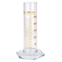 Messzylinder 250ml braun graduiert niedrige Form ISO 4788 Messzylinder 250ml braun graduiert niedrige Form ISO 4788